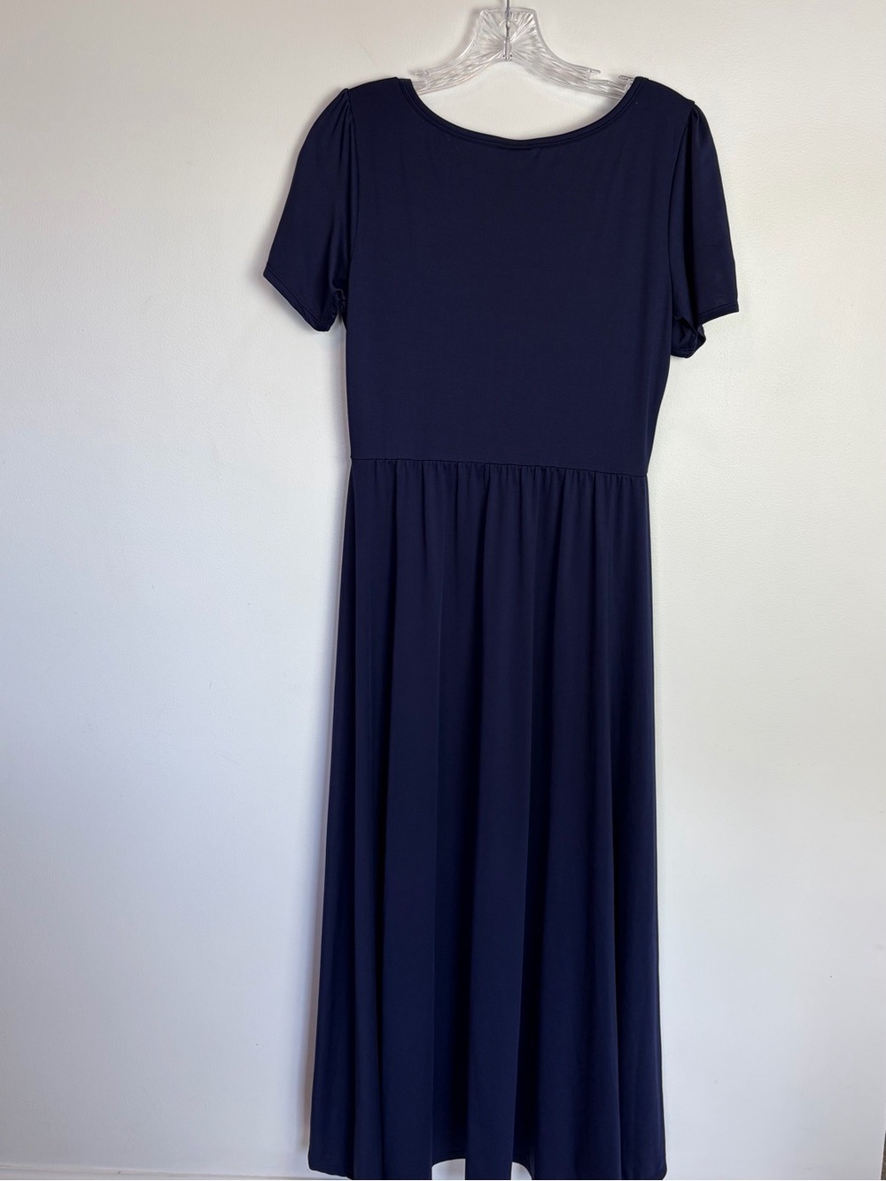LuLaRoe Navy Short-Sleeve Maxi Dress - Picture 3 of 7